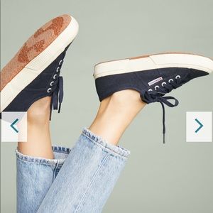 Superga navy blue canvas sneakers